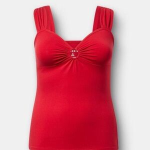 Torrid Foxy Shirred O Ring Tank Size 2 NWT